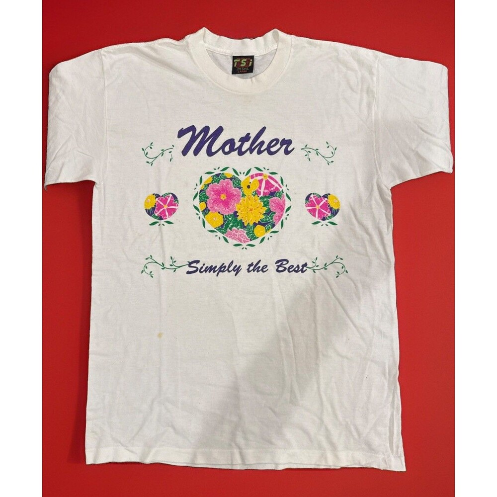 Mother Simply The Best Flower Graphic Tshirt Size Large Good Used Condition